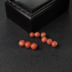 MOMO橘色珊瑚圆珠（三件）