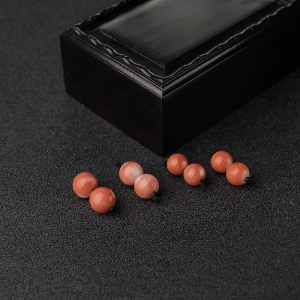 MOMO橘色珊瑚对珠（四件）