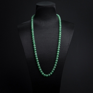 8mm糯种豆绿翡翠项链