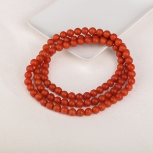 8mm保山柿子红南红108佛珠