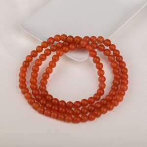 7.8mm保山柿子红南红108佛珠