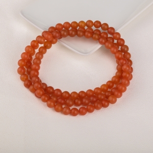 7.7mm保山柿子红南红108佛珠