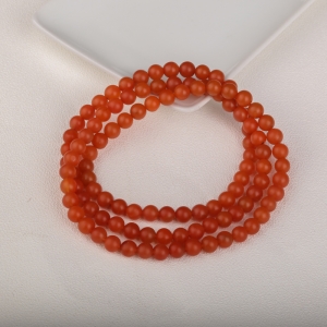 6.7mm保山柿子红南红108佛珠