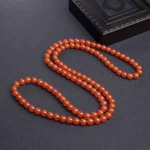 8.5mm樱桃红南红108佛珠