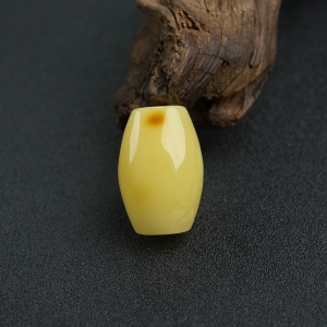 鸡油黄蜜蜡桶珠