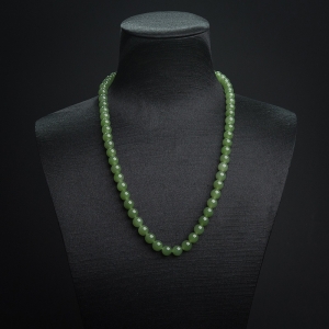 7mm山料和田碧玉项链