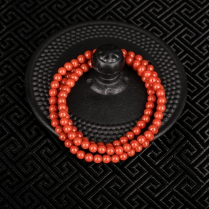 4.8mm柿子红南红多圈手串