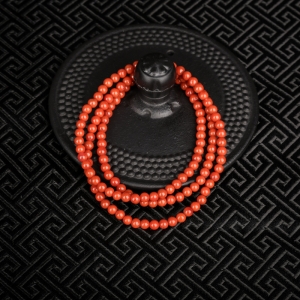 4mm 柿子红南红多圈手串