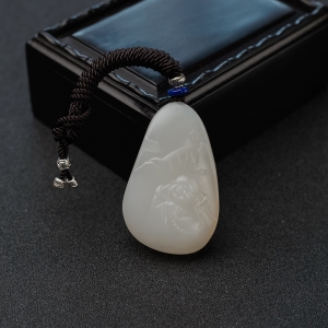 籽料和田白玉佛吊坠