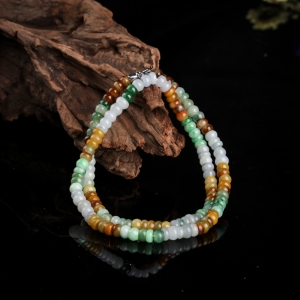 糯种福禄寿翡翠项链