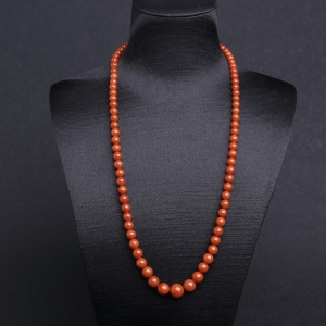 10.5mm柿子红南红108佛珠