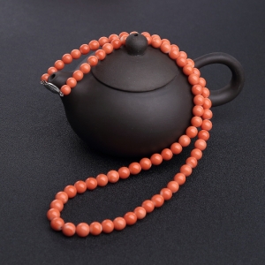 MOMO橘色珊瑚塔链