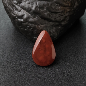 火焰纹红南红水滴吊坠