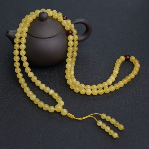 7mm鸡油黄金绞蜜108佛珠