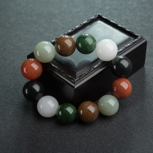 17.5mm多宝和田玉单圈手串