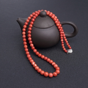 MOMO橘红珊瑚塔链