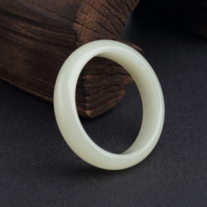 57mm山料和田青白玉平安镯