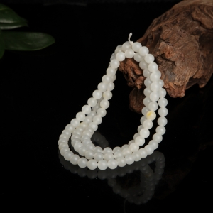 籽料和田白玉108佛珠