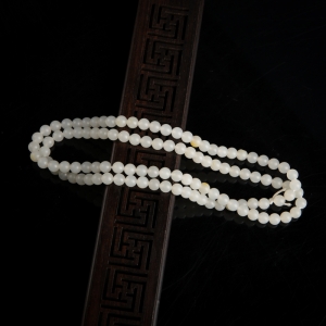 籽料和田白玉108佛珠