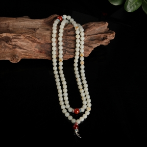 山料和田白玉108佛珠