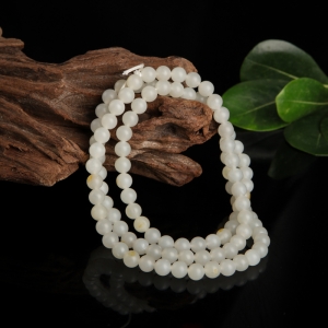 籽料和田白玉108佛珠