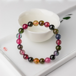 8.5mm彩虹碧玺单圈手串