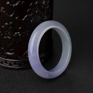 58mm糯种春带彩翡翠平安镯