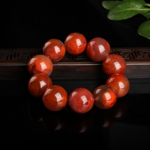 23.00mm冰飘料南红单圈手串