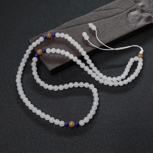 6mm山料和田白玉项链