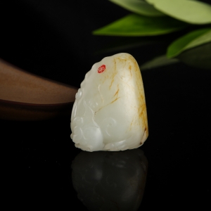 籽料和田白玉貔貅吊坠