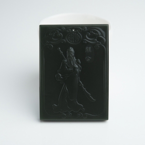 山料和田青玉关公吊坠