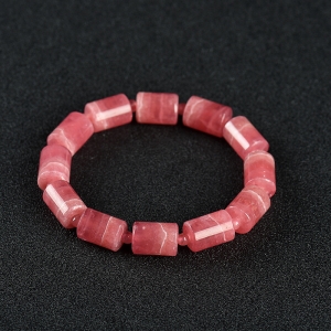 红纹石桶珠单圈手串