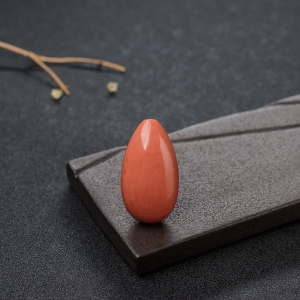 MOMO橘红珊瑚水滴吊坠