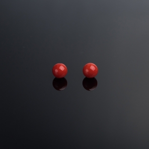 8.5mm沙丁朱红珊瑚圆珠