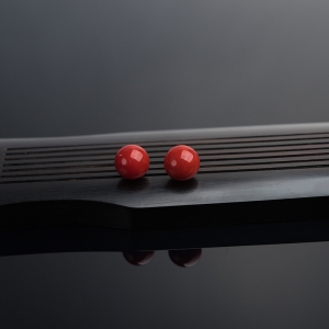 9mm沙丁朱红珊瑚圆珠