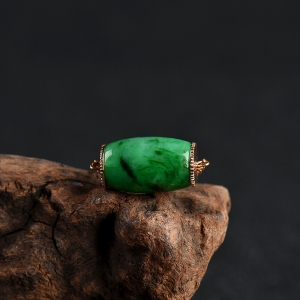 18k糯种飘翠翡翠路路通项链