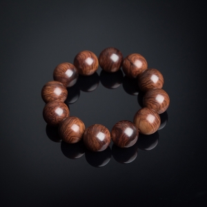 20mm海南山水纹黄花梨单圈手串