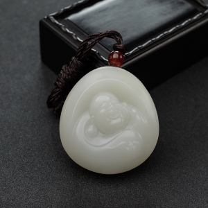 山料和田白玉弥勒佛吊坠