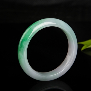 54mm糯种飘翠翡翠手镯