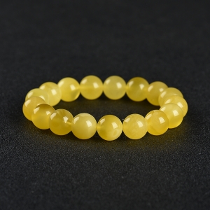 12mm 柠檬黄金绞蜜单圈手串