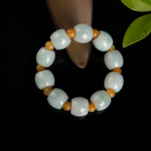 糯种翡翠单圈手串