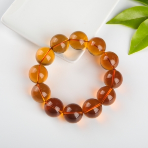 18.4mm金红珀手串