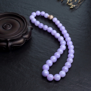 糯种紫罗兰翡翠塔链