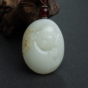 山料和田白玉佛吊坠