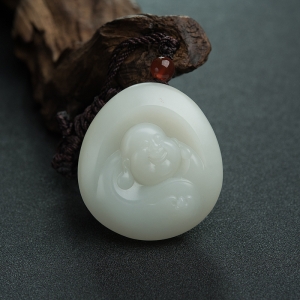 山料和田白玉佛吊坠