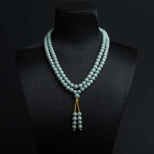 6.5mm中高瓷浅蓝绿松石108佛珠