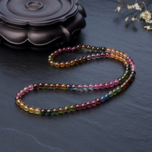5.5mm彩虹碧玺多圈手串