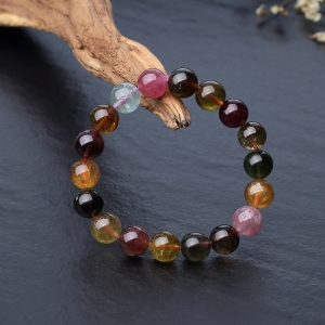 11mm彩虹碧玺单圈手串