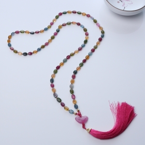 多色碧玺随形项链