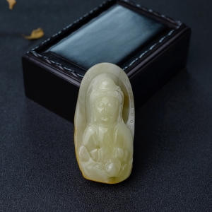 带皮白蜜观音吊坠